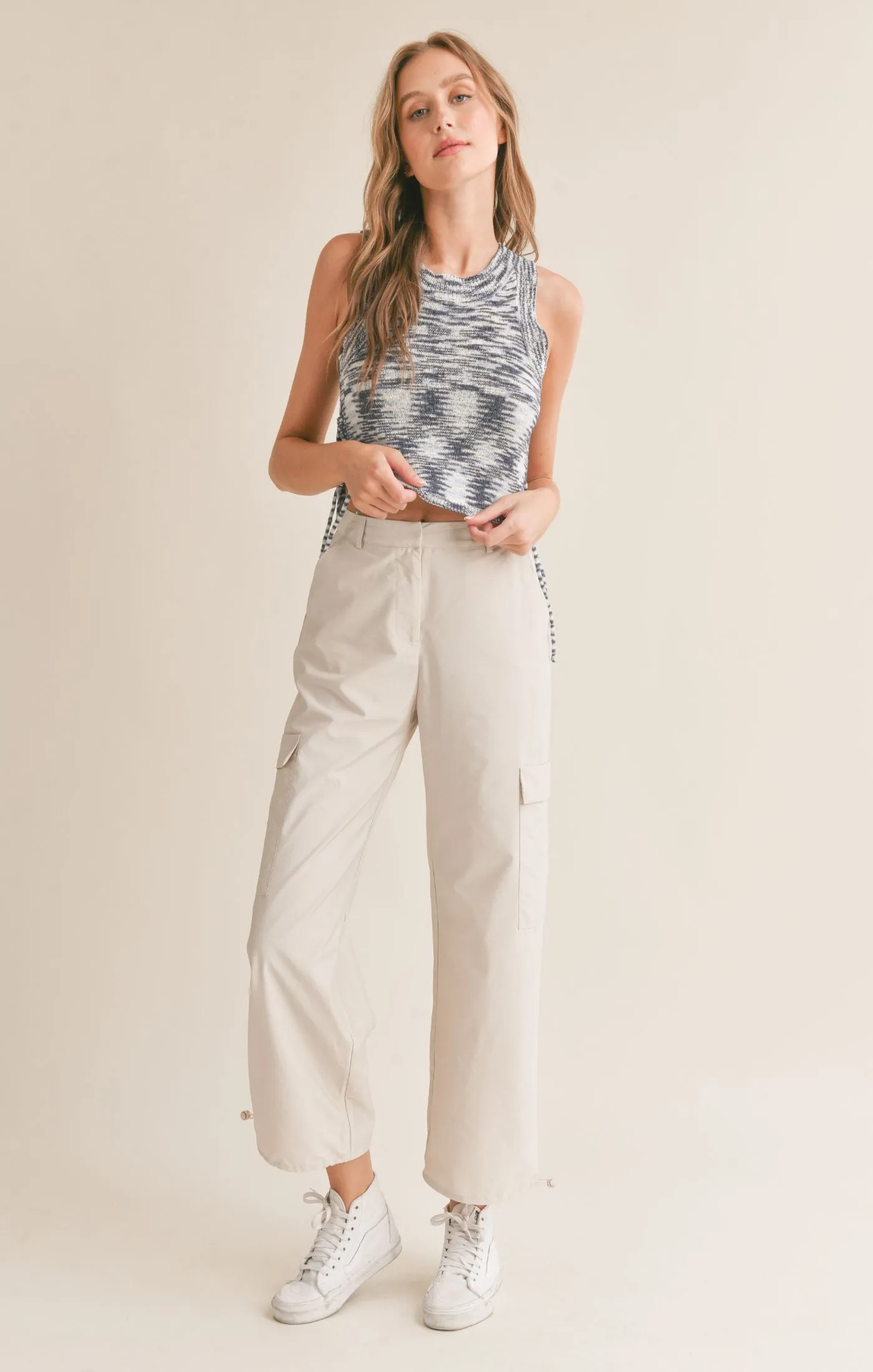 Sadie And Sage Airy Cargo Nylon Pants