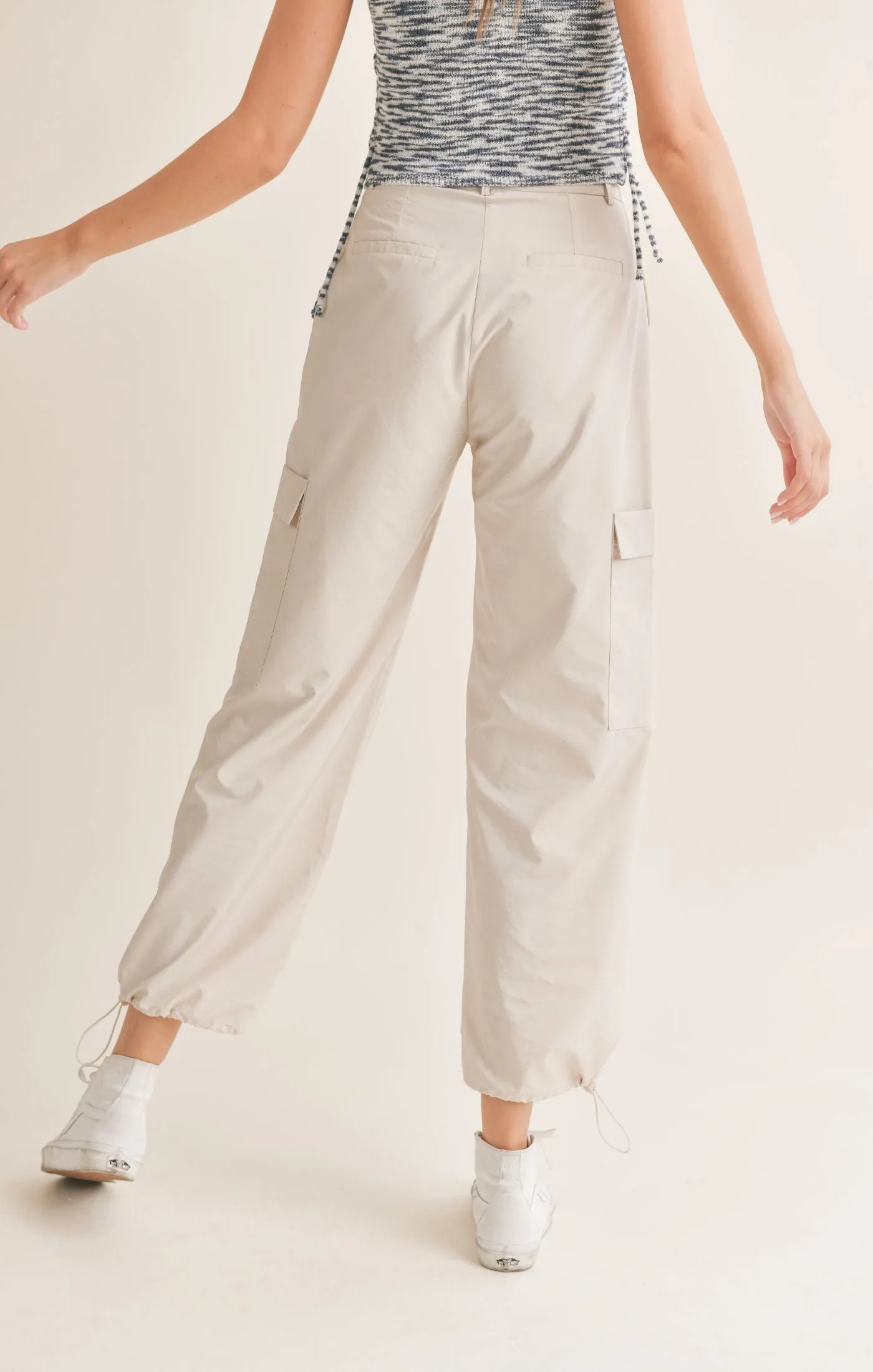 Sadie And Sage Airy Cargo Nylon Pants