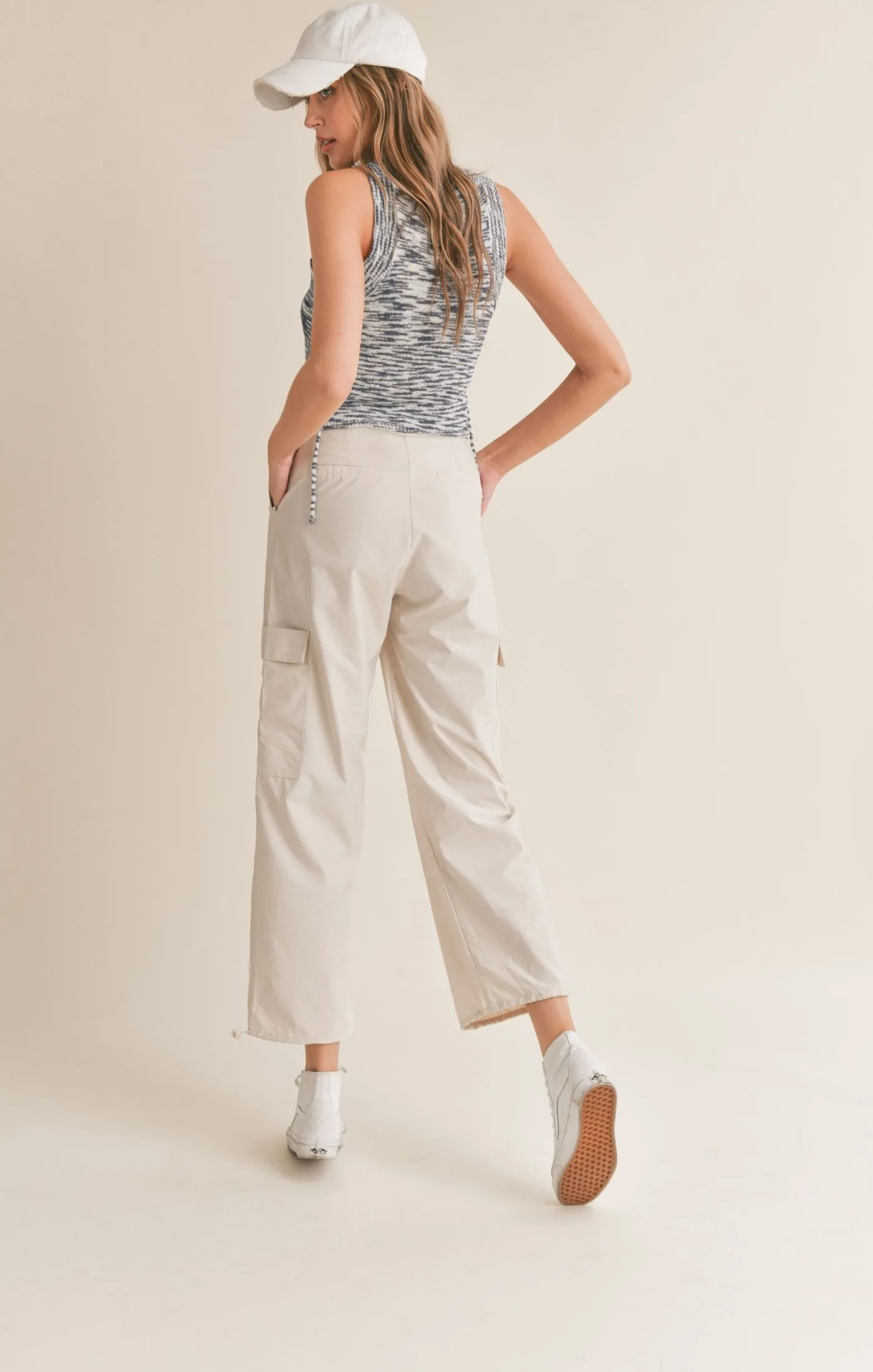 Sadie And Sage Airy Cargo Nylon Pants