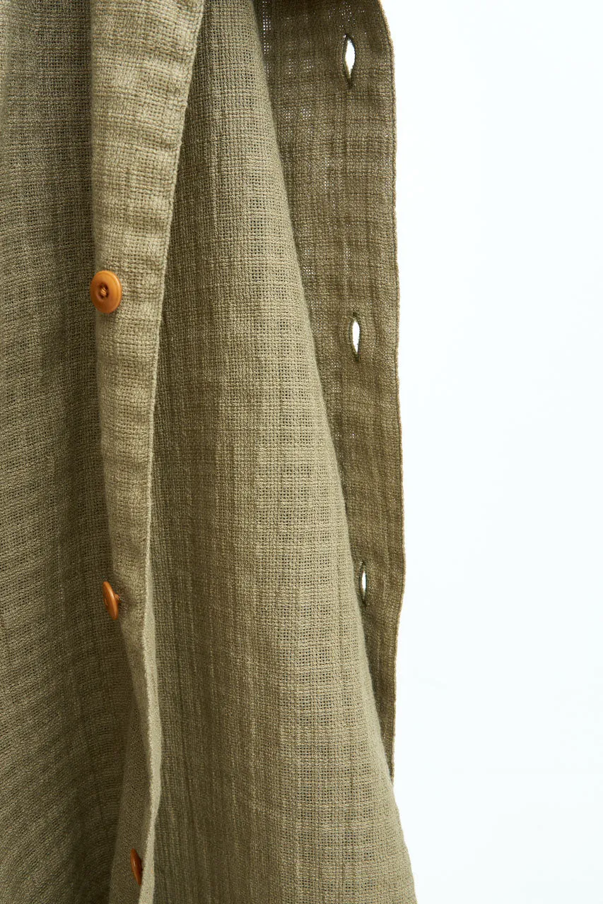 Salvatore Piccolo Short Sleeve Shirt Justin Muslin Olive