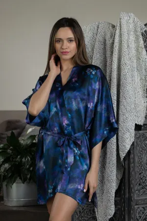 Samantha Chang Printed Silk Kimono