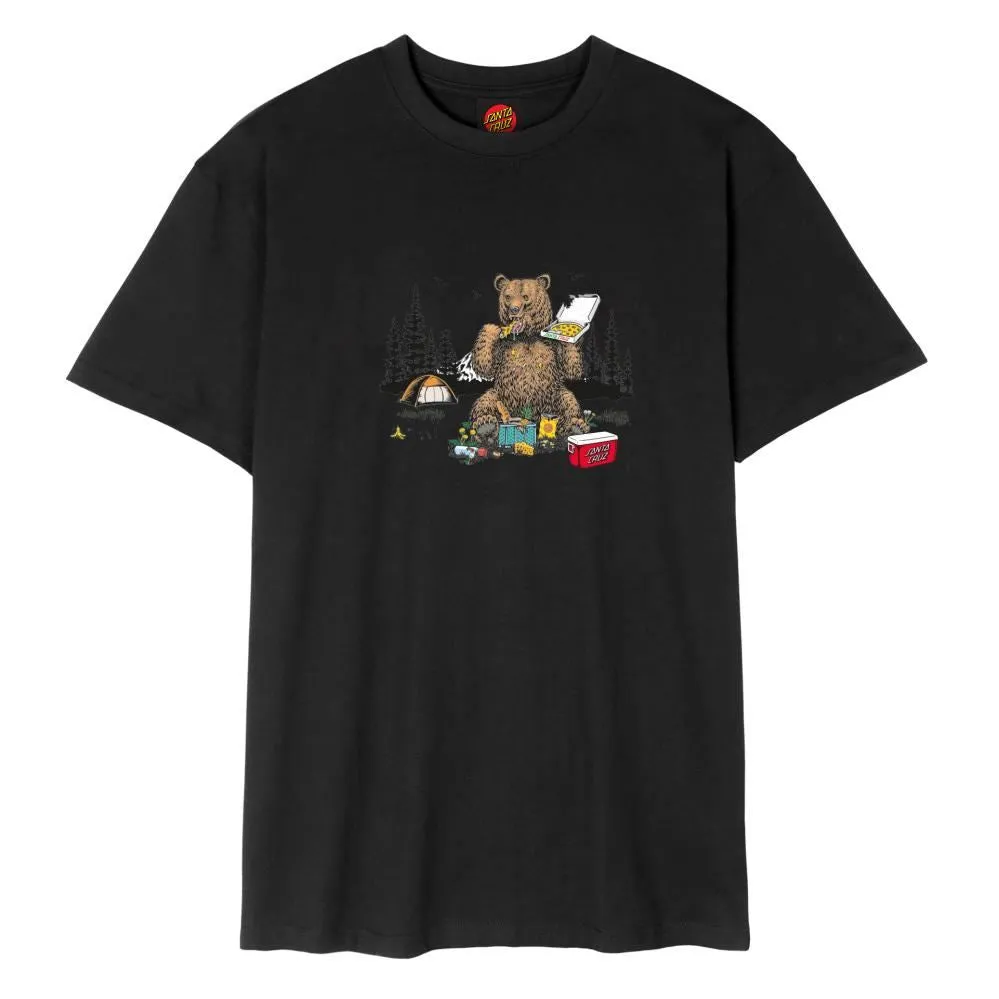 Santa Cruz T-Shirt Braun Pizza Bear T-Shirt - Black