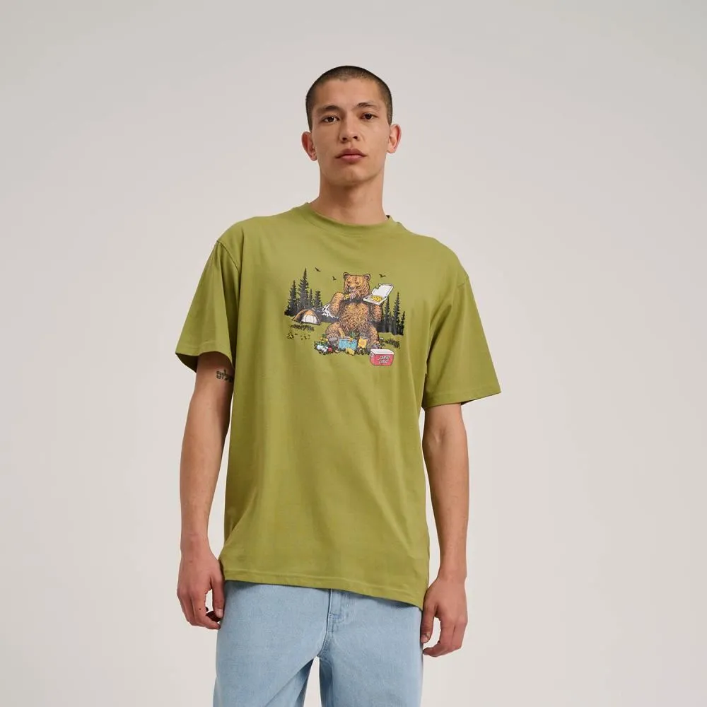 Santa Cruz T-Shirt Braun Pizza Bear T-Shirt - Iguana