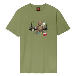Santa Cruz T-Shirt Braun Pizza Bear T-Shirt - Iguana