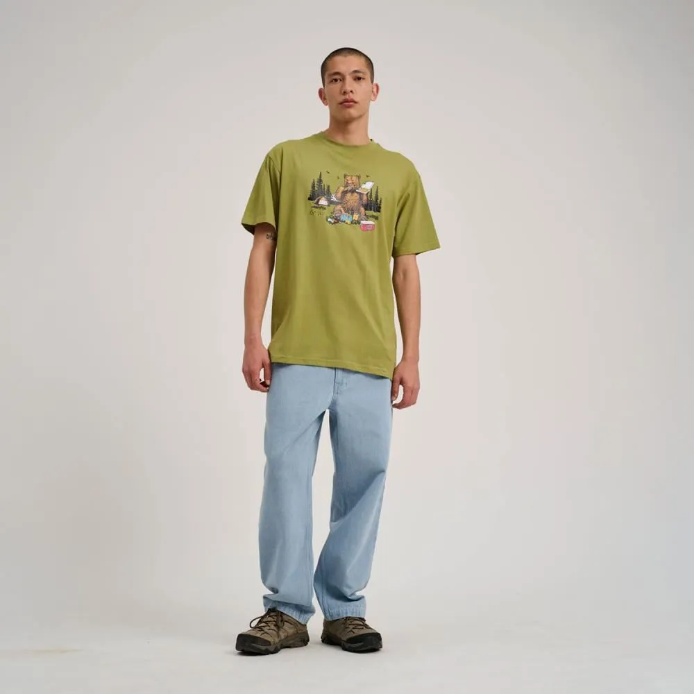 Santa Cruz T-Shirt Braun Pizza Bear T-Shirt - Iguana