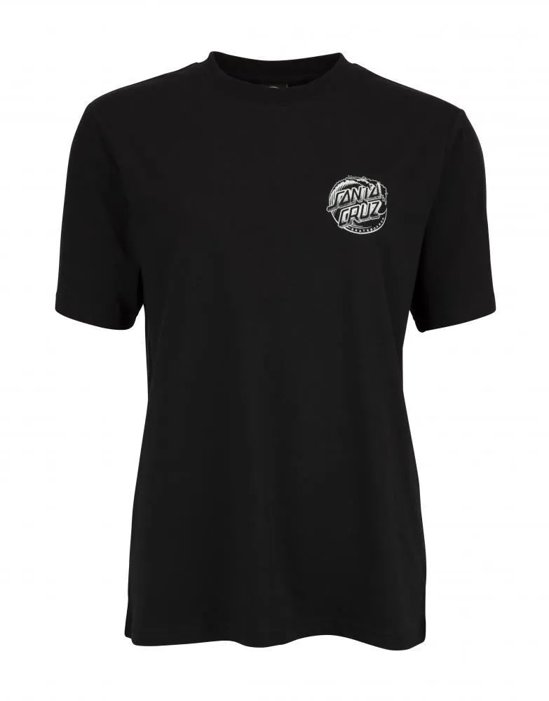 Santa Cruz Womens T-Shirt Split Strip Wave Dot T-Shirt - Black