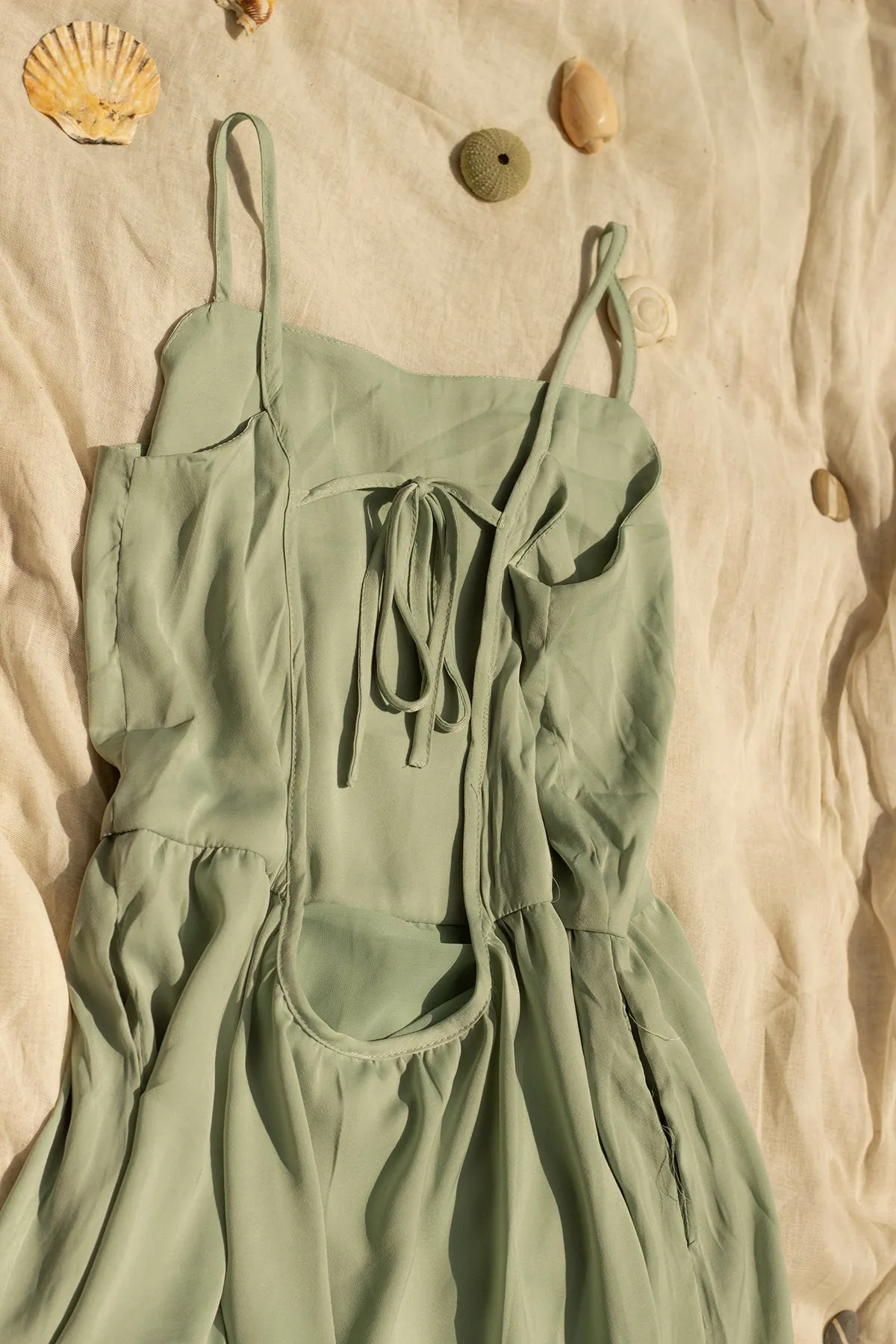 Scoop Back Tiered Maxi Dress