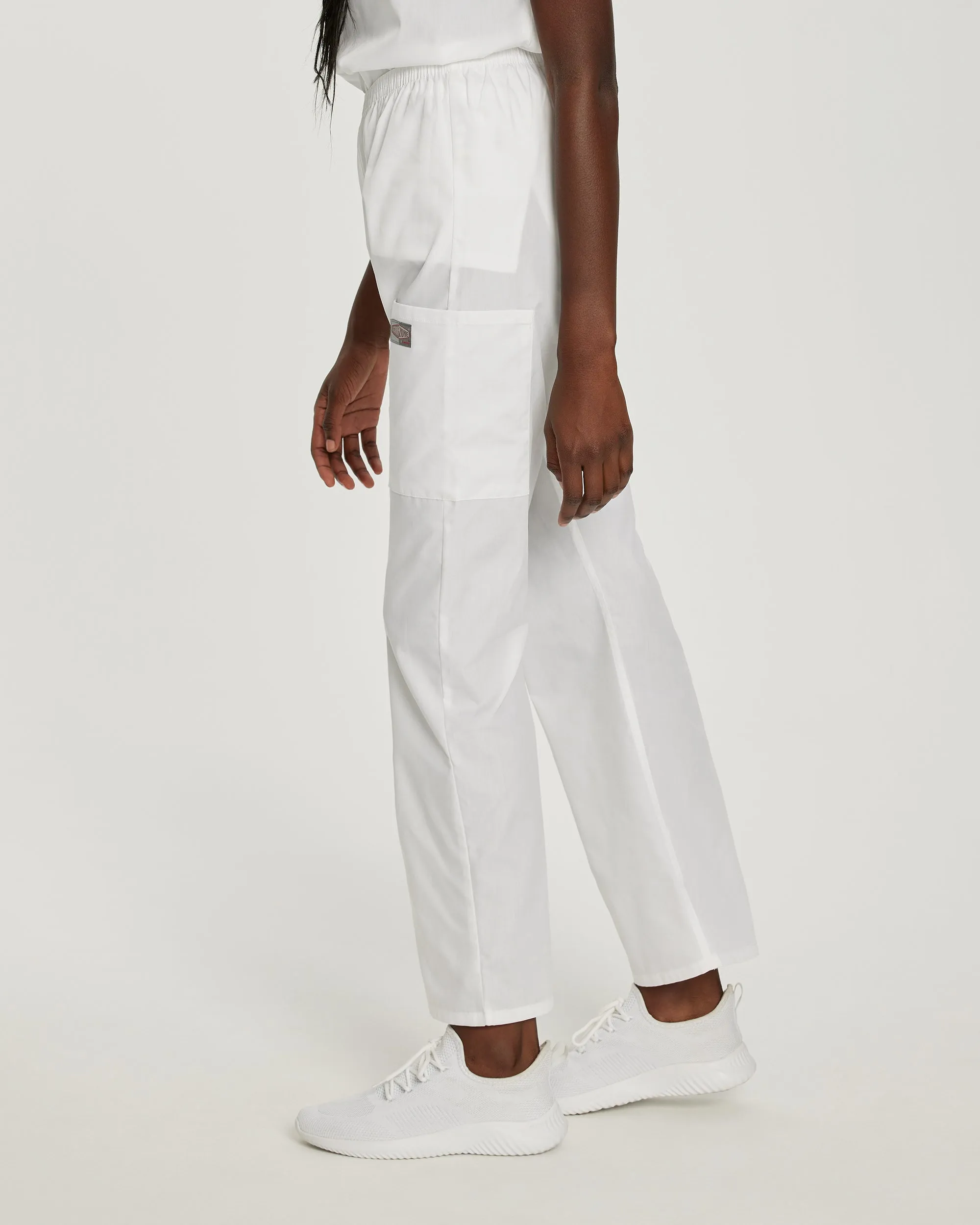 Scrub Zone 83221 Women's Cargo Scrub Pants White