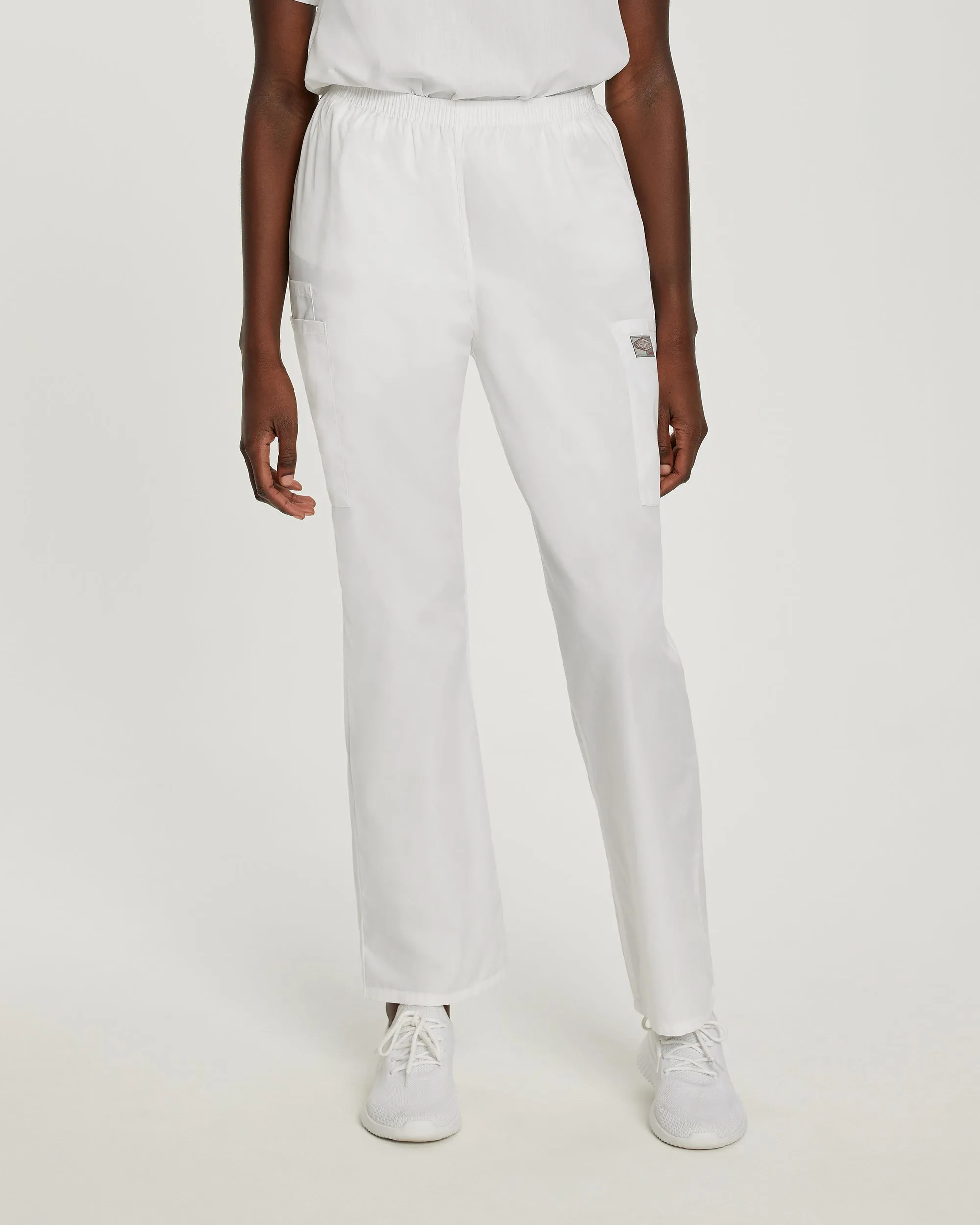 Scrub Zone 83221 Women's Cargo Scrub Pants White