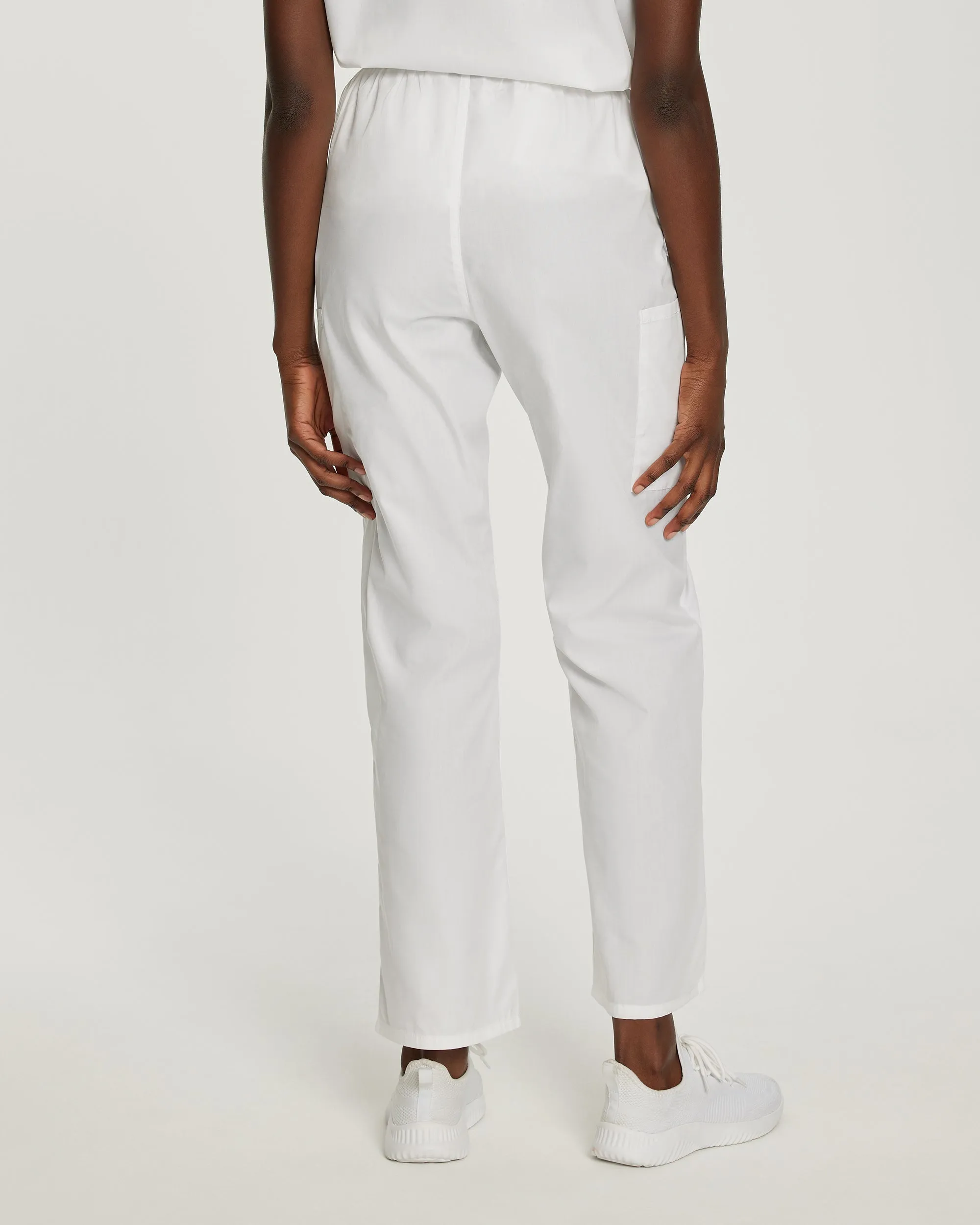 Scrub Zone 83221 Women's Cargo Scrub Pants White