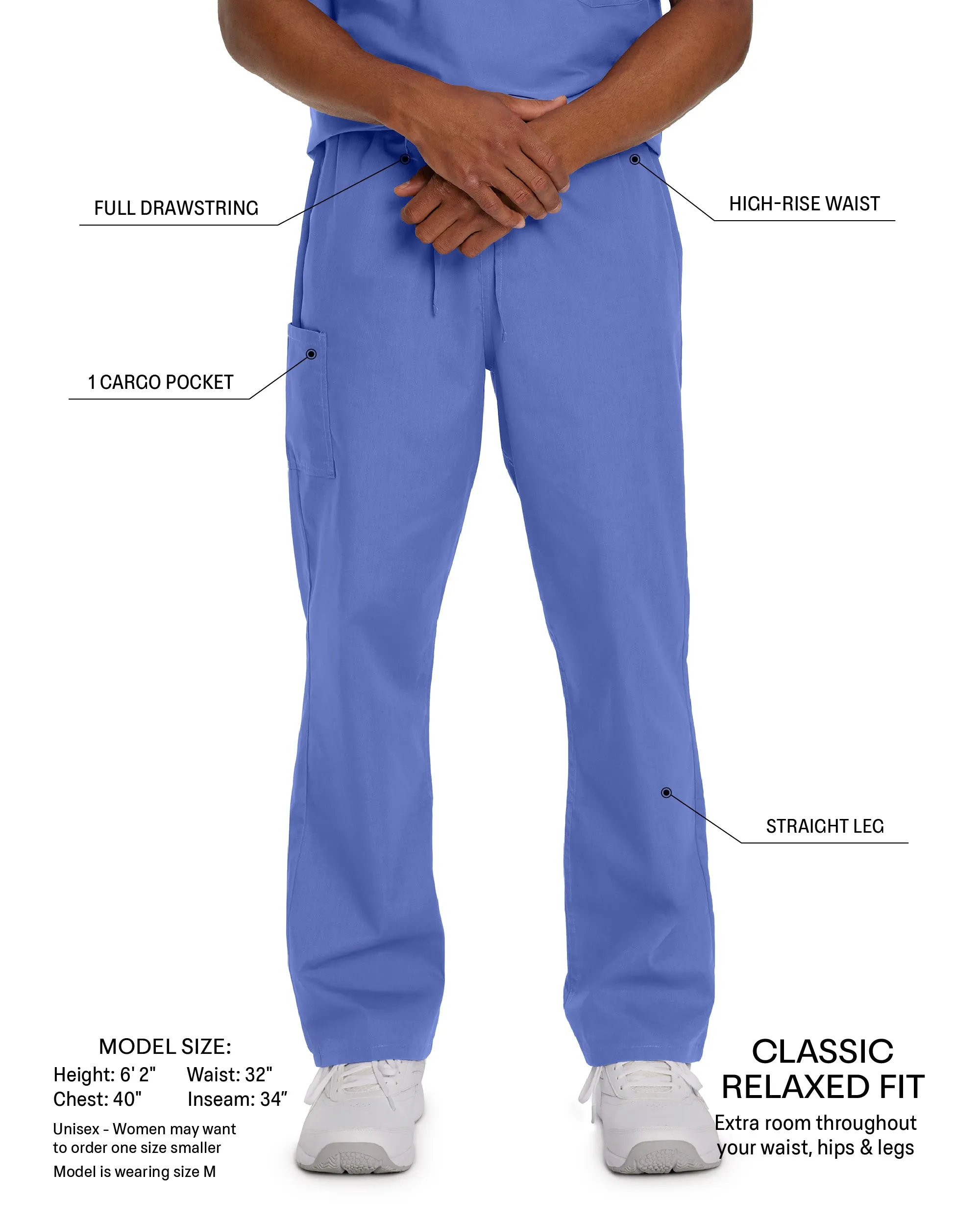 Scrub Zone 85221 Unisex Cargo Scrub Pants Hunter