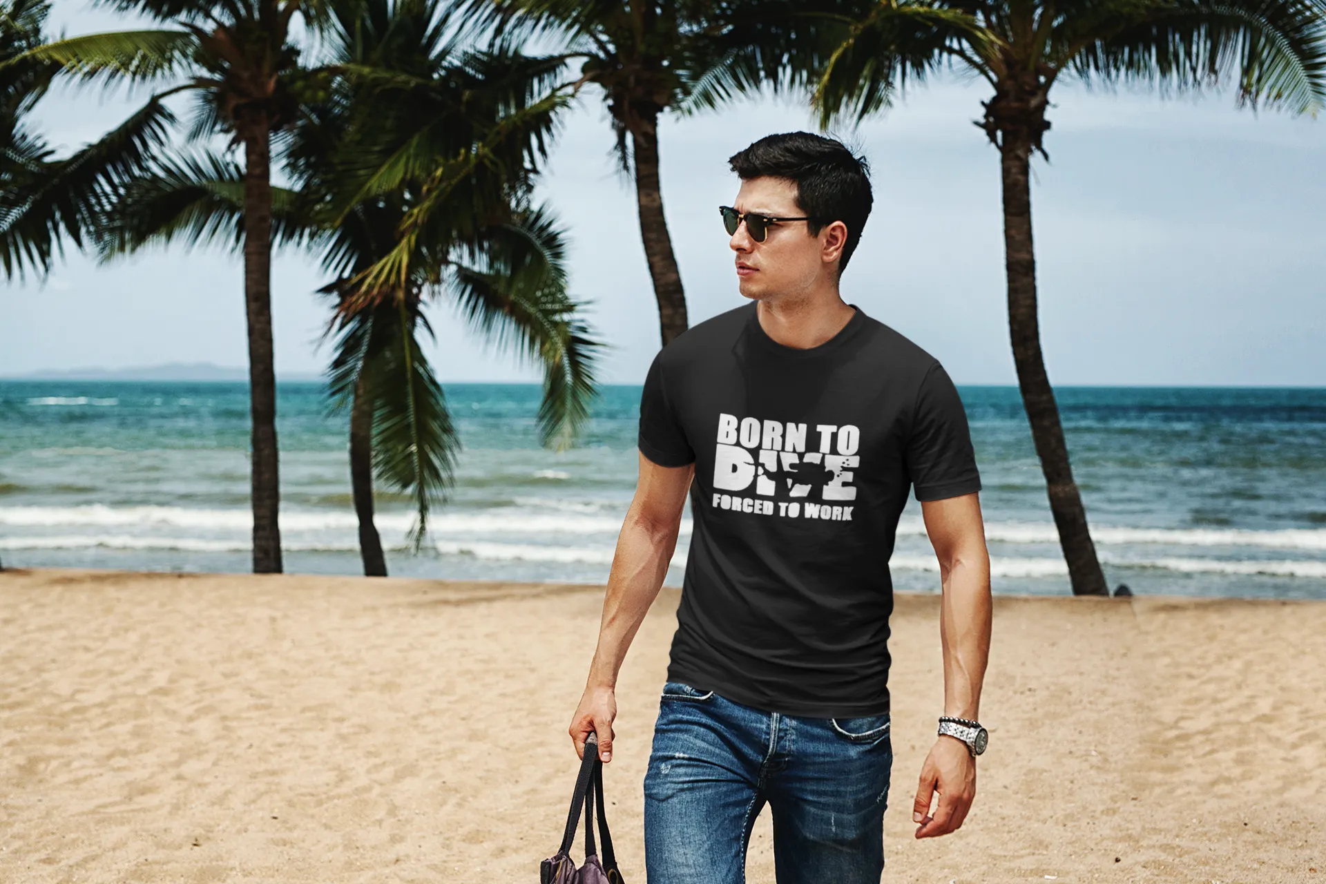 Scuba diving T-Shirt for Men | Born to Dive, Forced to Work