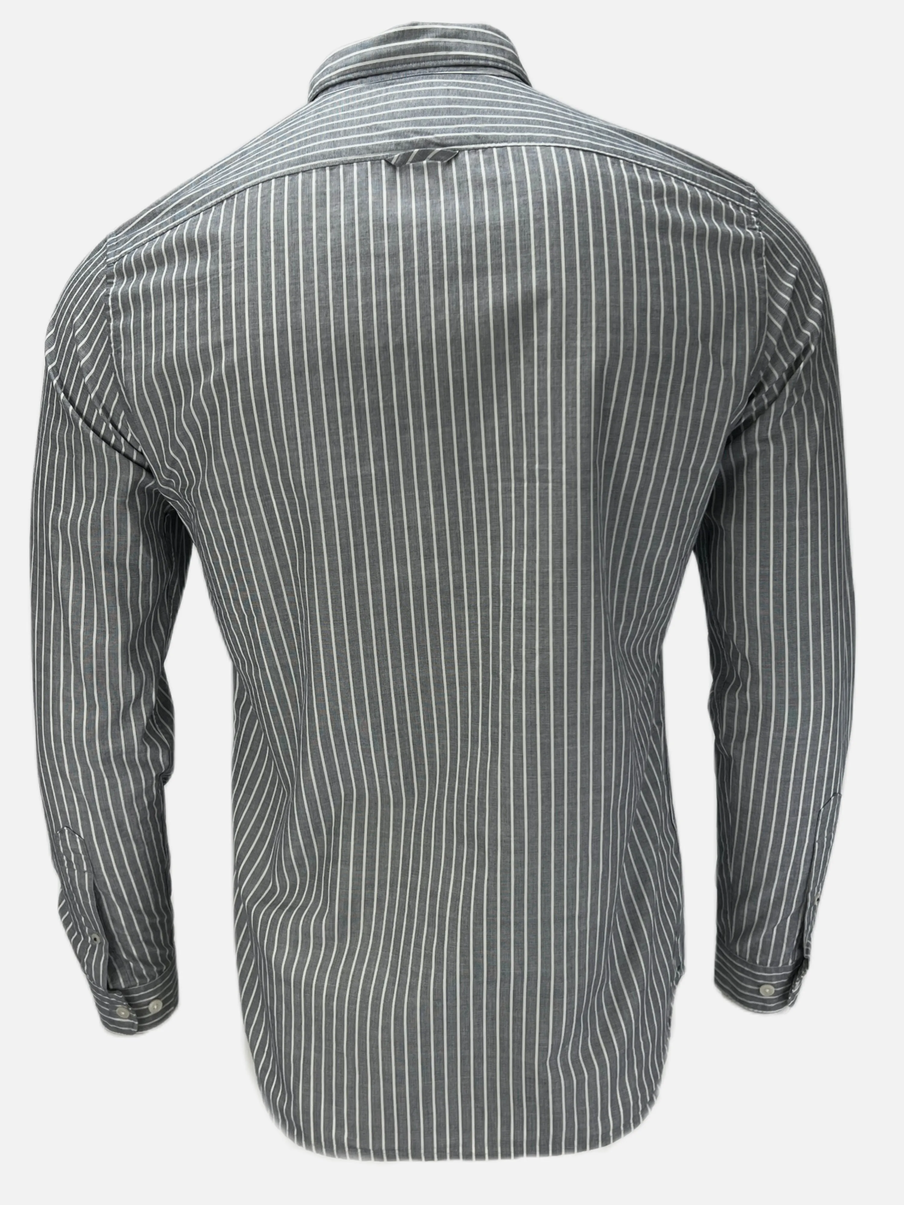 SELECTED Men's Dark Sapphire Striped Long Sleeve Dress Shirt Sz M NWT