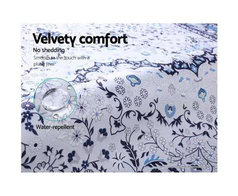 Short Pile Floor Rug Gaspar Blue