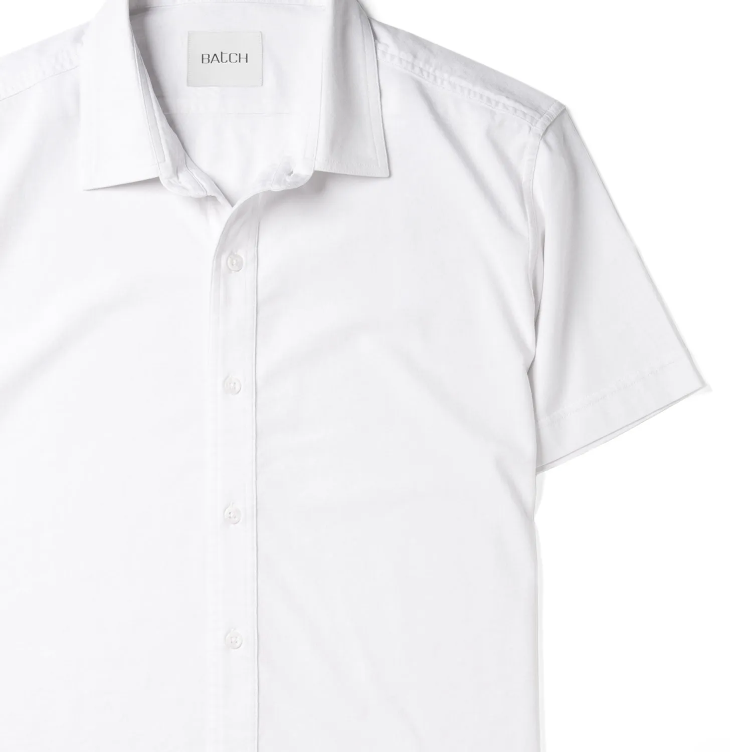 Short Sleeve T-Shirt Shirt - White Cotton Jersey