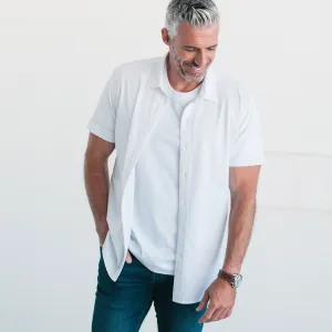Short Sleeve T-Shirt Shirt - White Cotton Jersey
