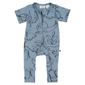 Short Sleeve Zip Suit - Giant Bugs