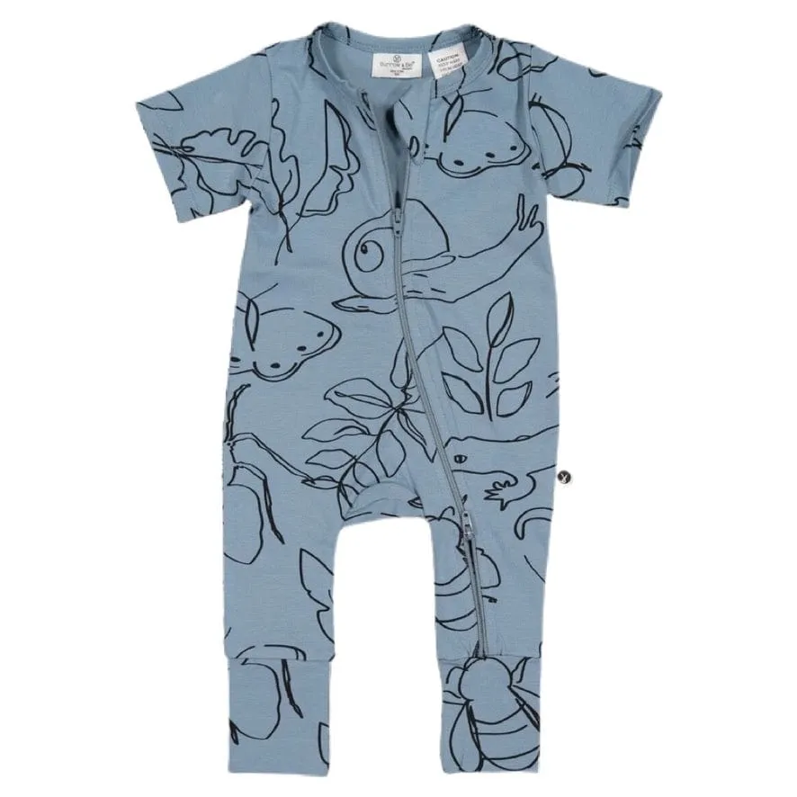 Short Sleeve Zip Suit - Giant Bugs
