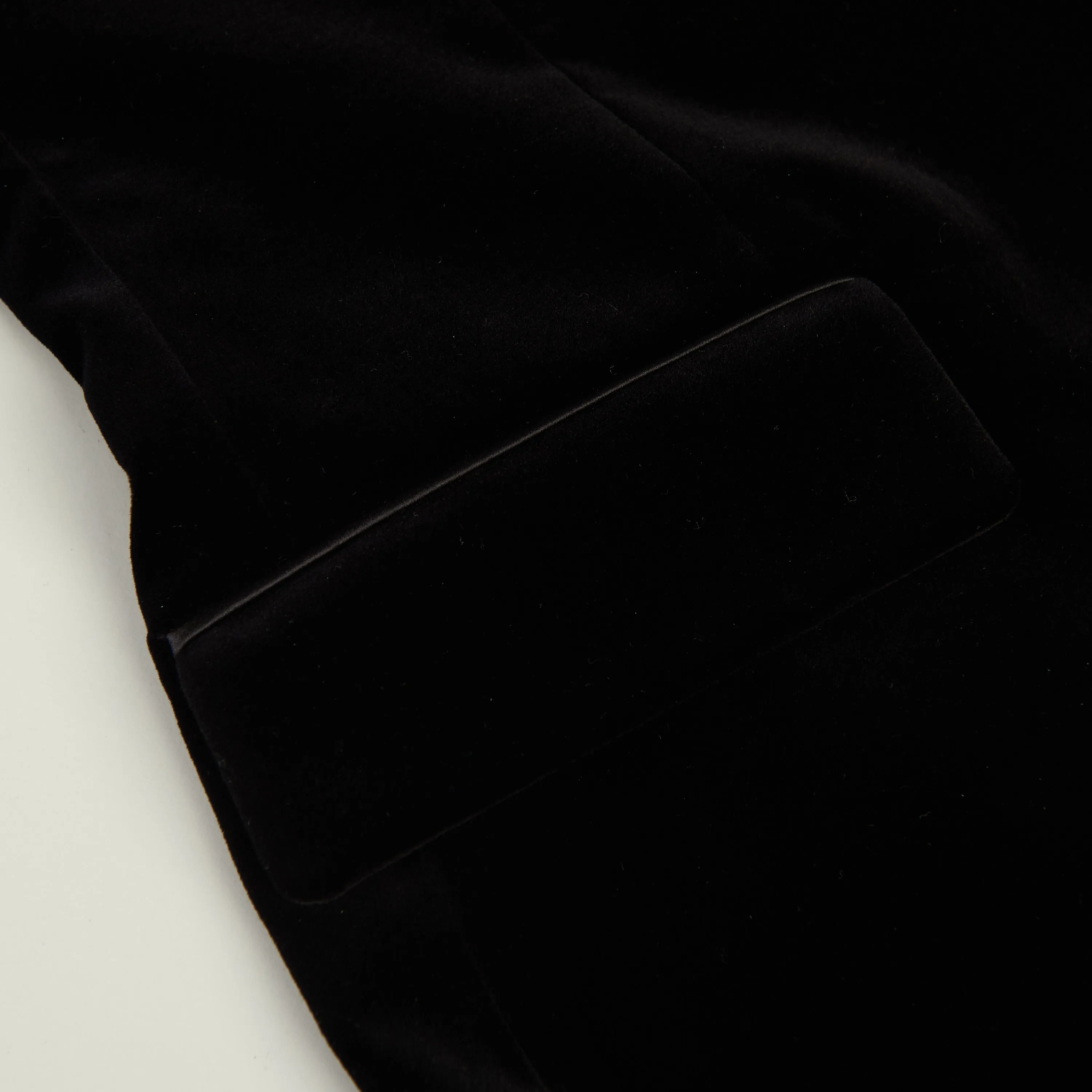 Single-breasted Black Velvet Jacket