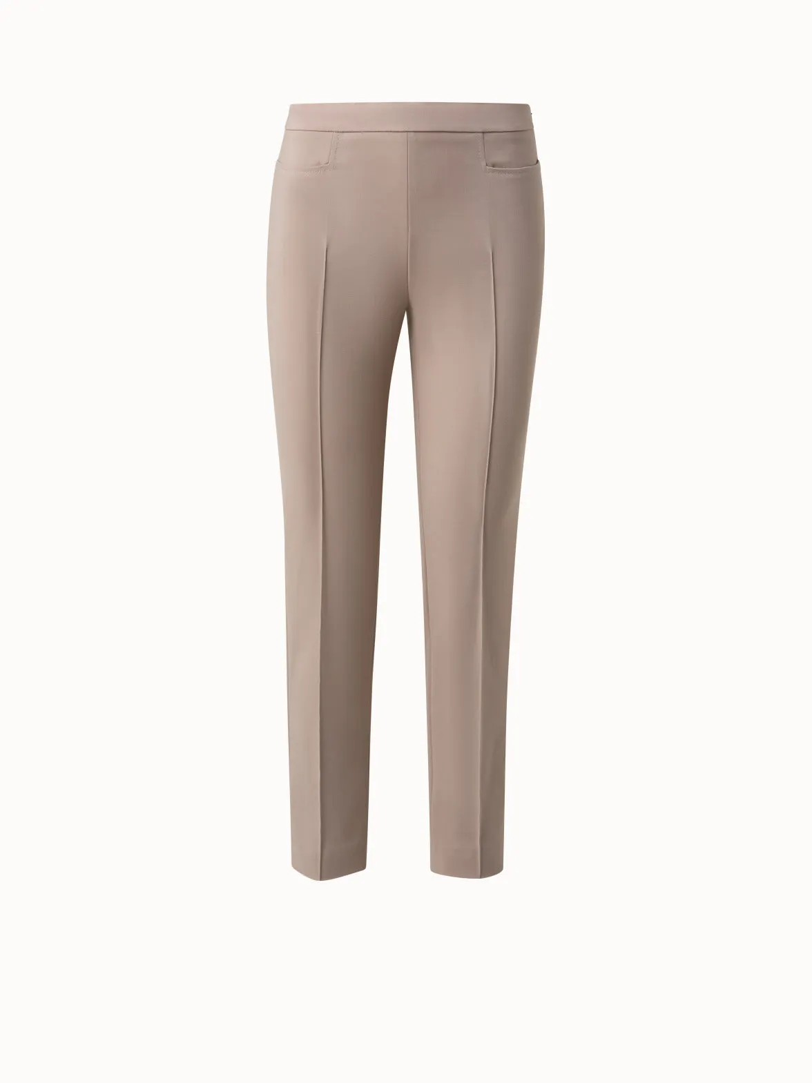 Slim Ankle-Length Cotton Techno Stretch Pants