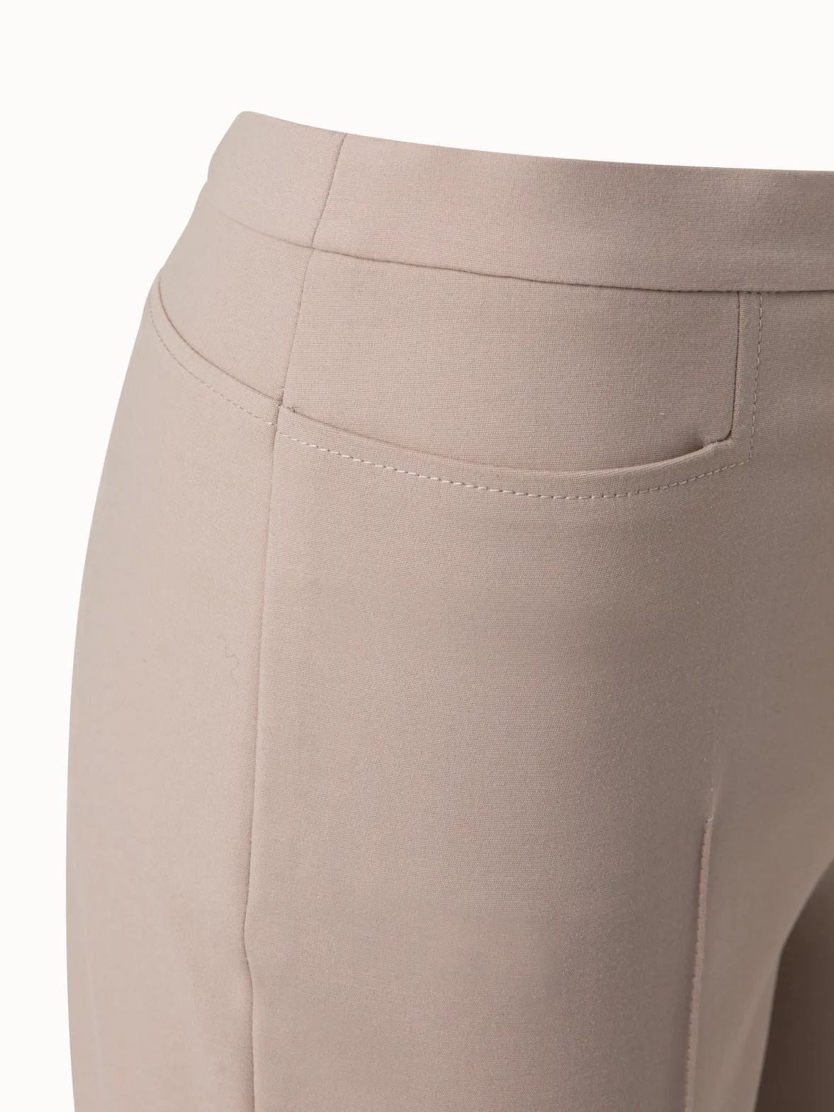 Slim Ankle-Length Cotton Techno Stretch Pants