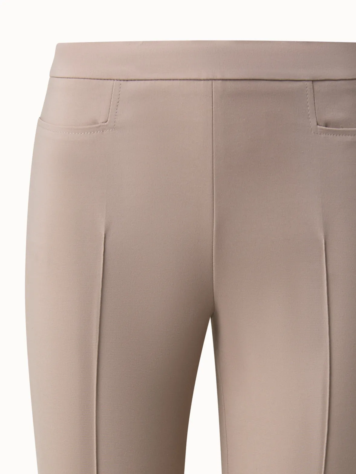 Slim Ankle-Length Cotton Techno Stretch Pants