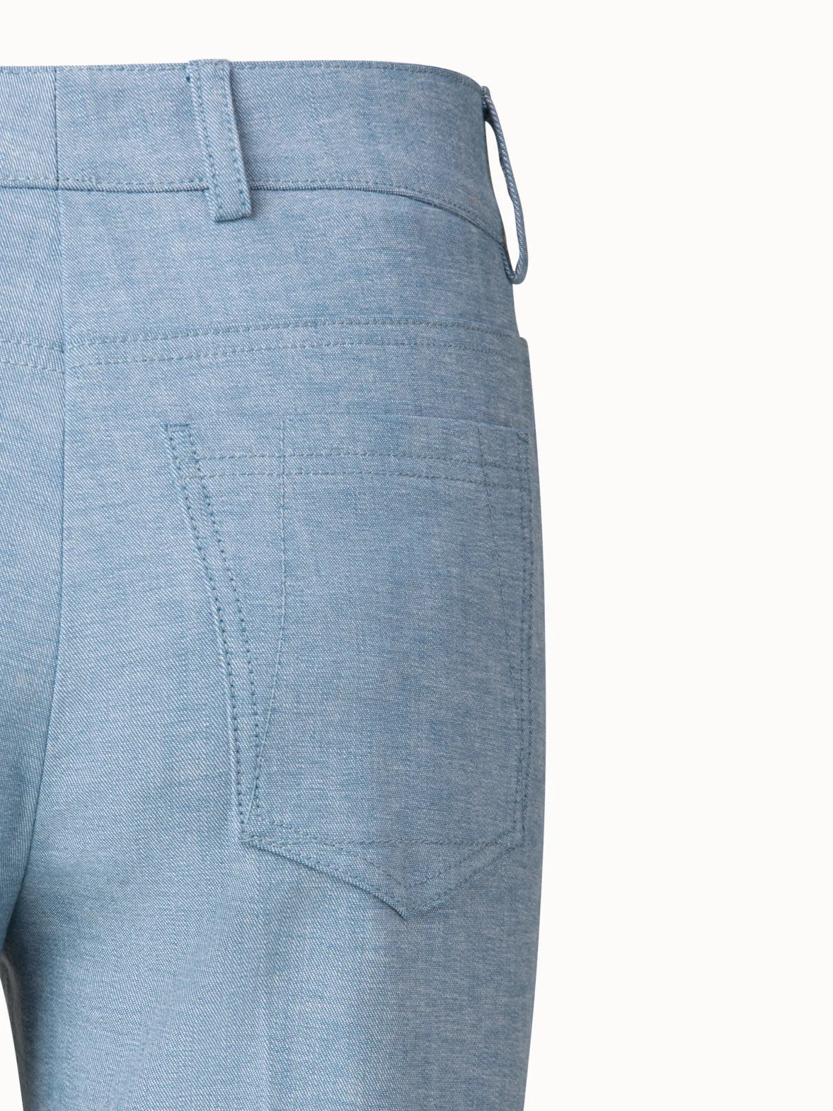Slim Cotton Denim Stretch Pants