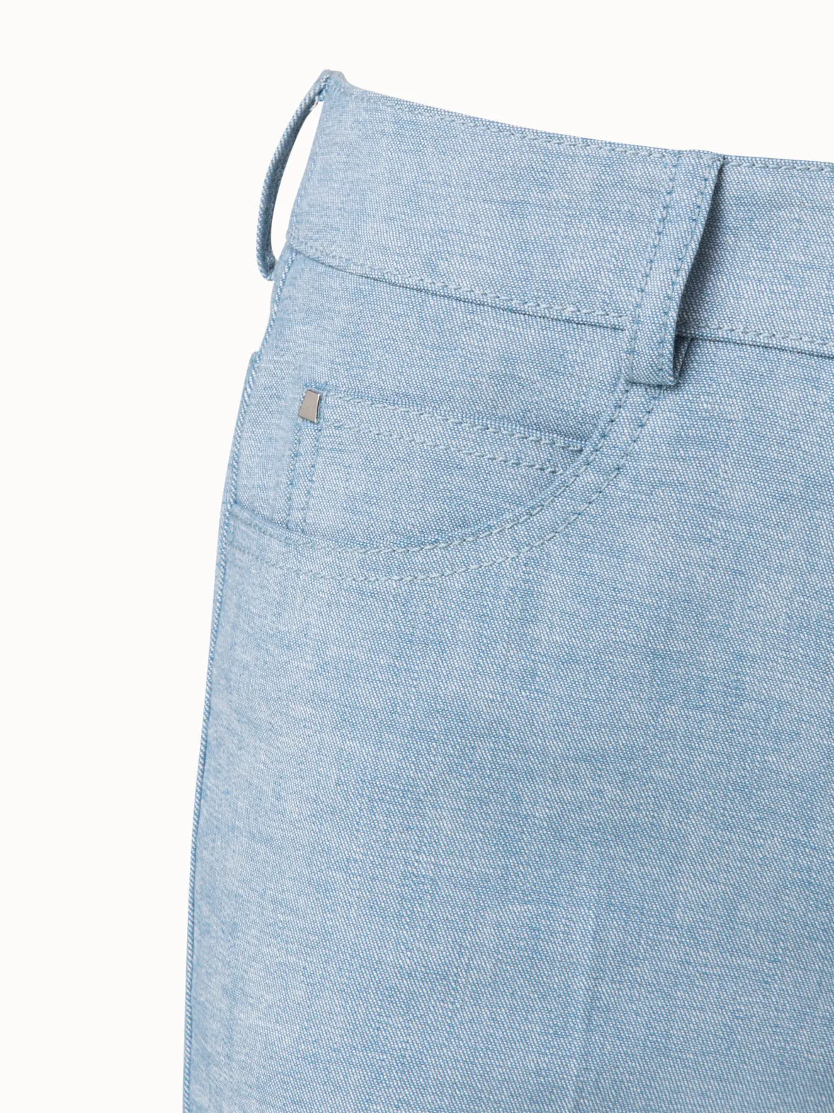 Slim Cotton Denim Stretch Pants