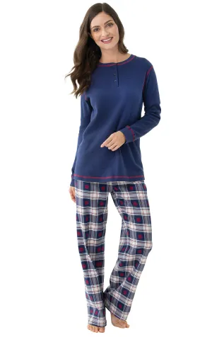 Snowfall Plaid Flannel Pajamas - Couples