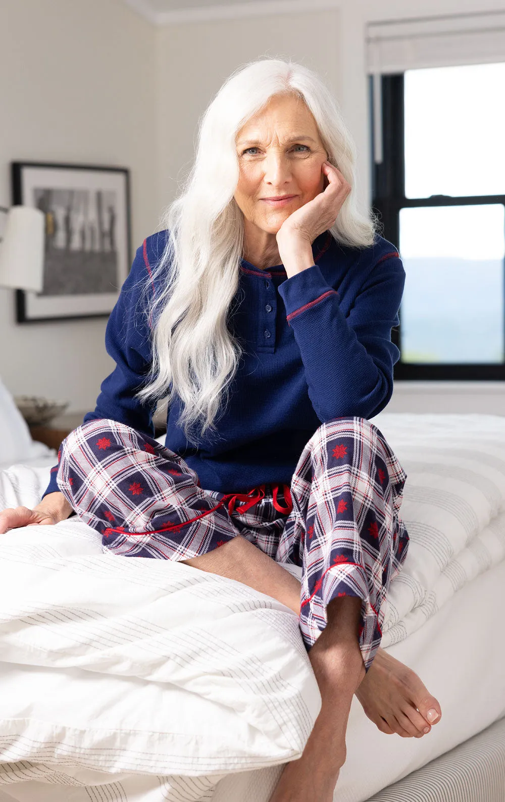Snowfall Plaid Flannel Pajamas - Couples