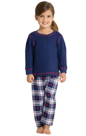 Snowfall Plaid Flannel Toddler Pajamas