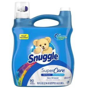 Snuggle SuperCare Liquid Fabric Softener, Sea Breeze, 95 Ounce, 90 Loads