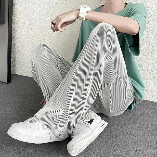 Sommerstreifen Eis Seidenhose