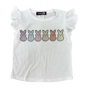 Sparkle by Stoopher Peeps Sparkle Stone Ruffle Sleeve Tee
