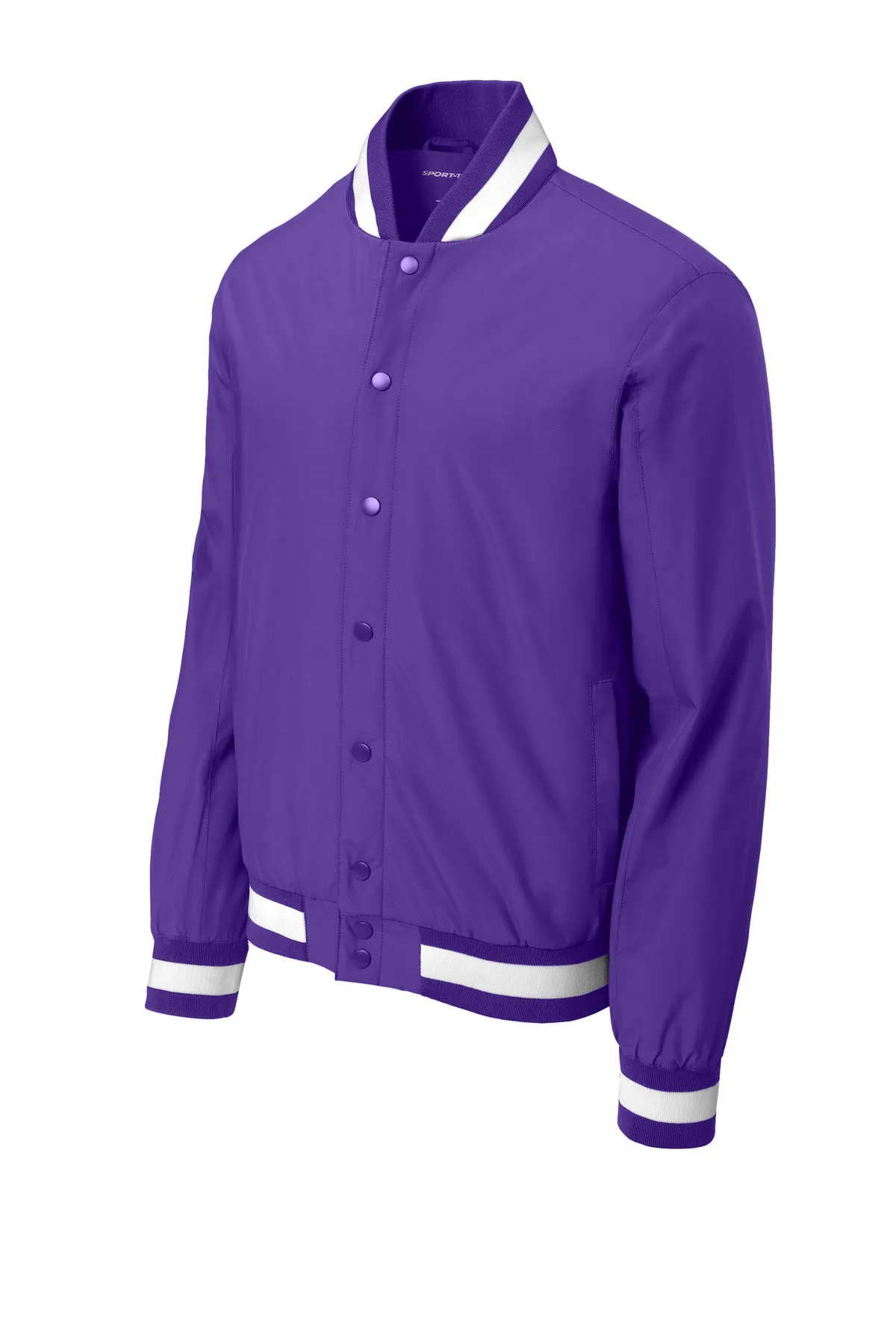 Sport-Tek Insulated Varsity Jacket JST58 Purple
