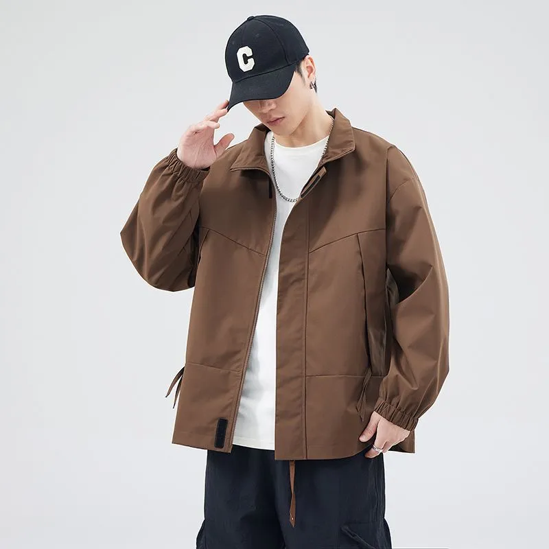 Stain-Resistant Zip-Up Rain Coat for Men