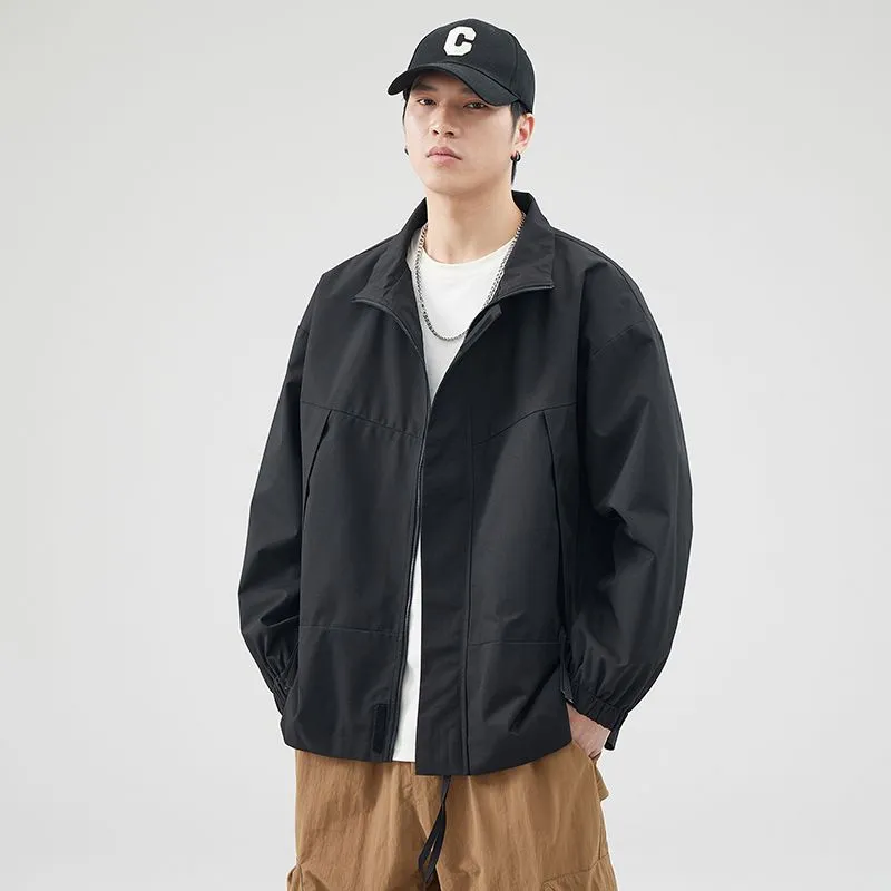 Stain-Resistant Zip-Up Rain Coat for Men