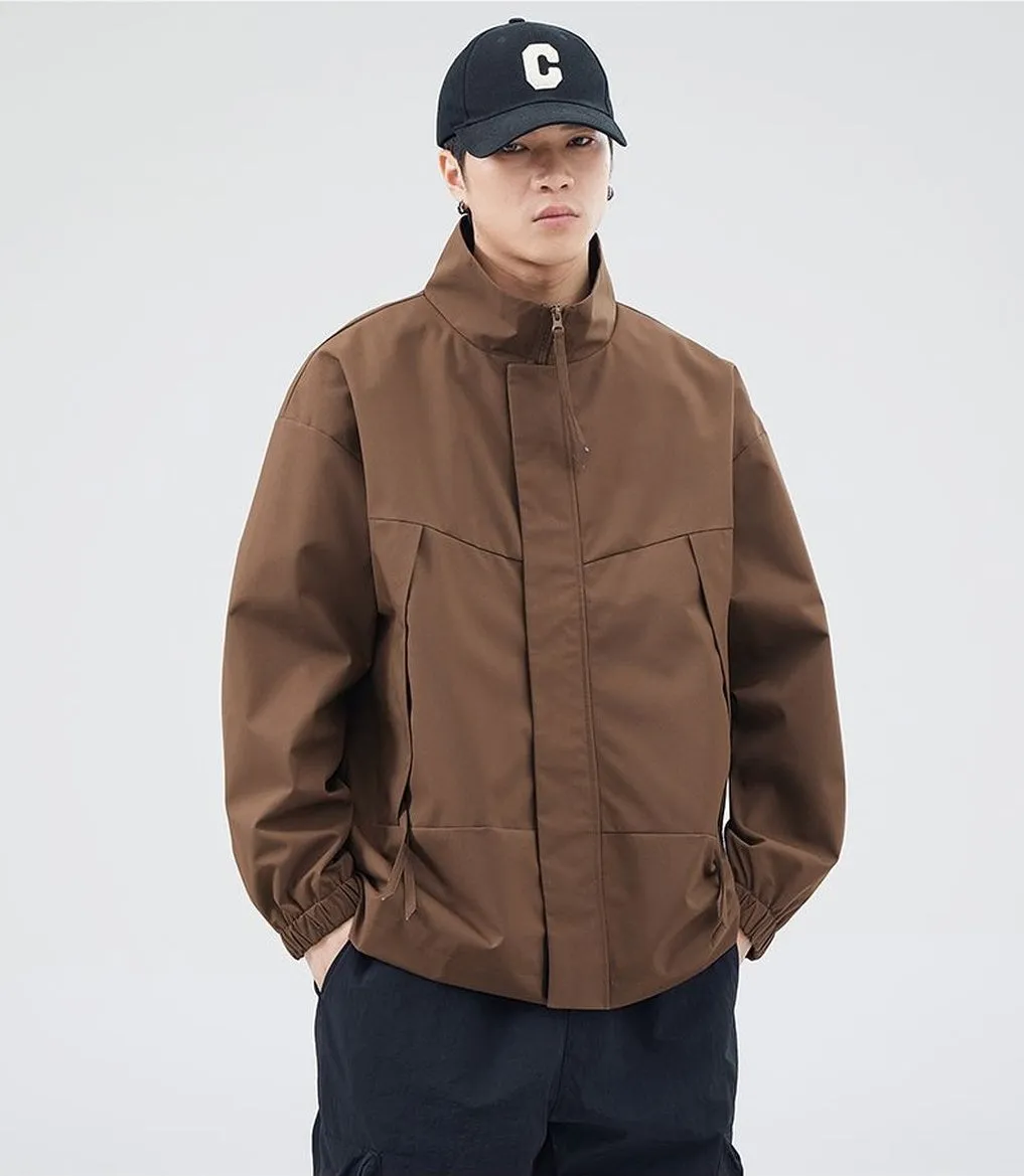 Stain-Resistant Zip-Up Rain Coat for Men