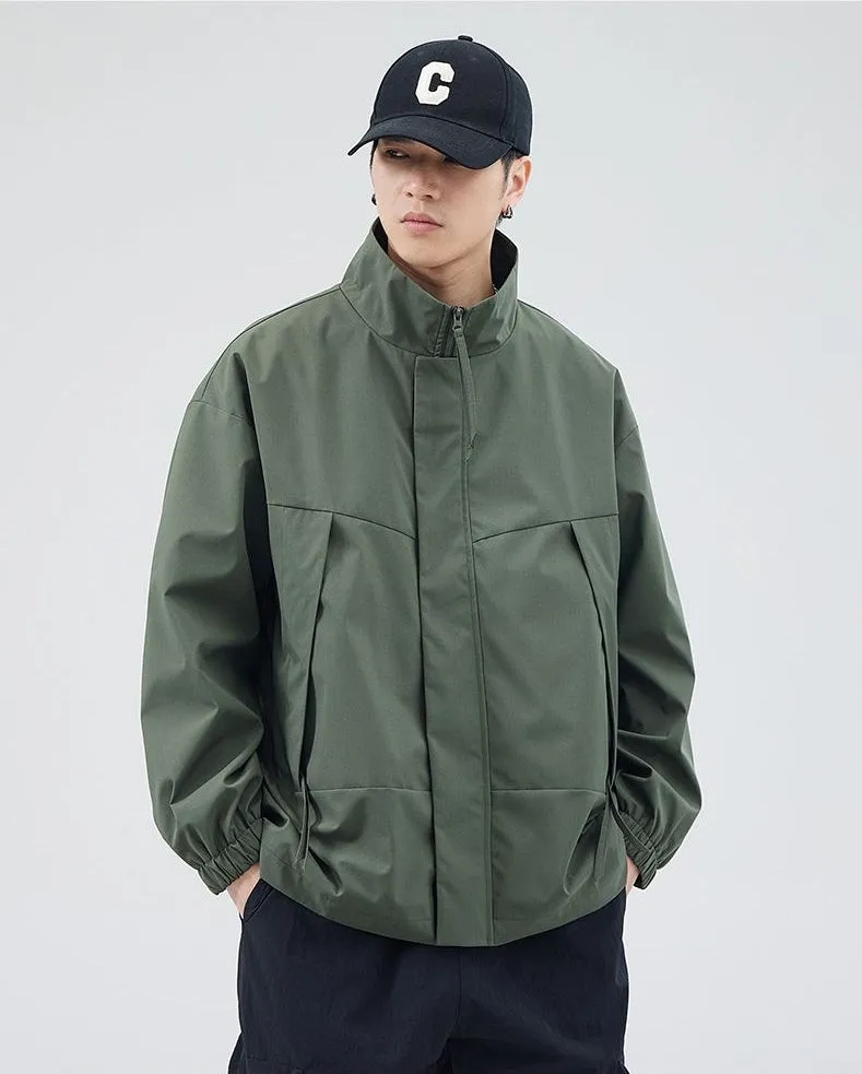 Stain-Resistant Zip-Up Rain Coat for Men