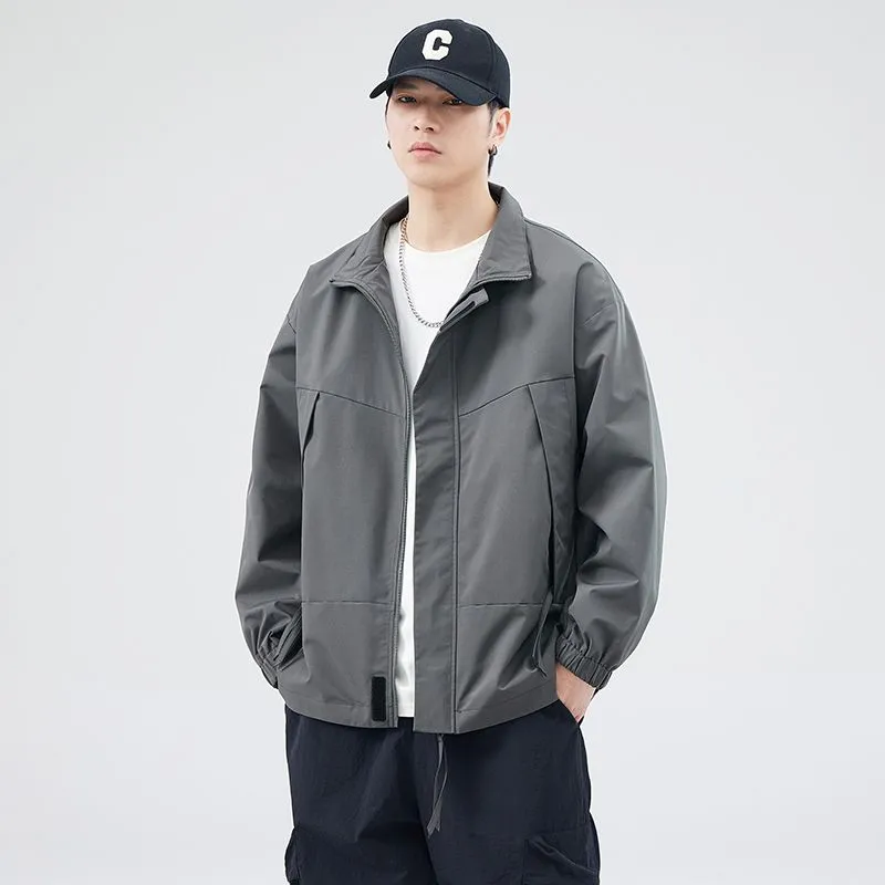 Stain-Resistant Zip-Up Rain Coat for Men