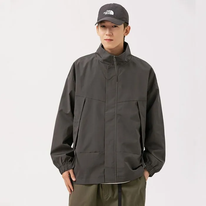Stain-Resistant Zip-Up Rain Coat for Men