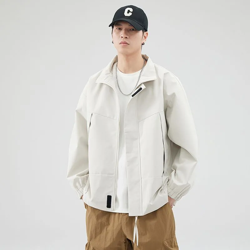 Stain-Resistant Zip-Up Rain Coat for Men