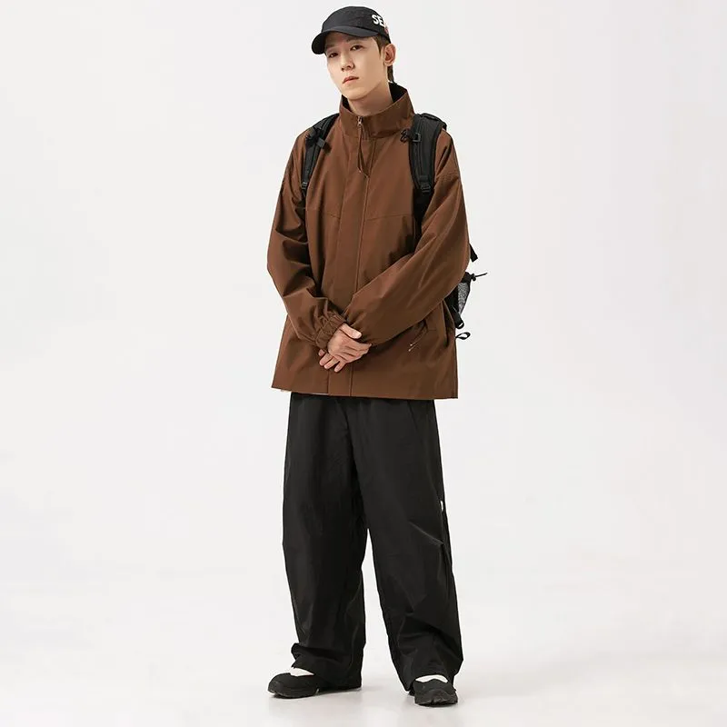 Stain-Resistant Zip-Up Rain Coat for Men