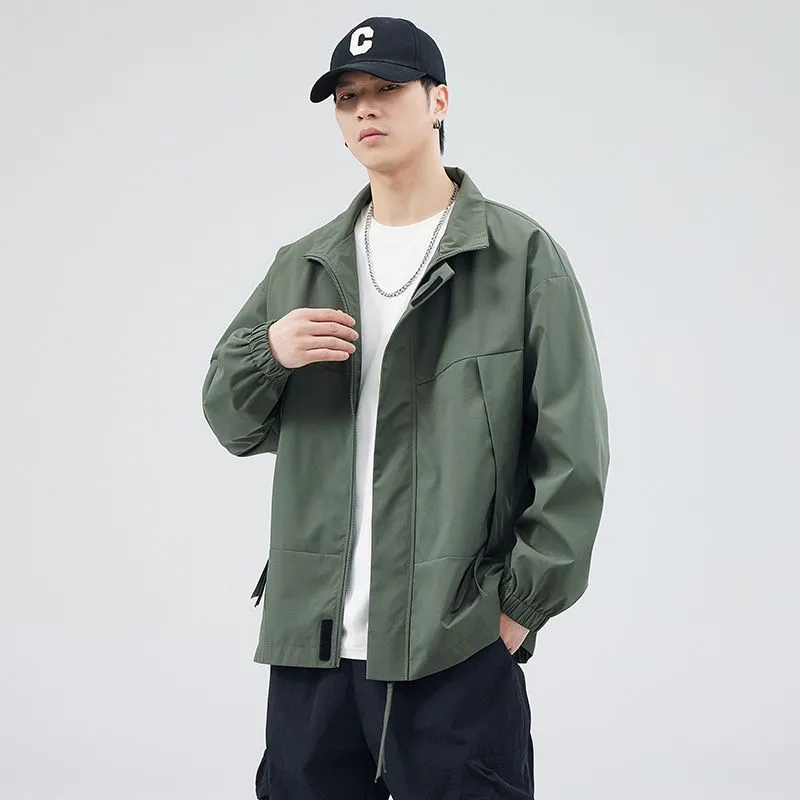 Stain-Resistant Zip-Up Rain Coat for Men