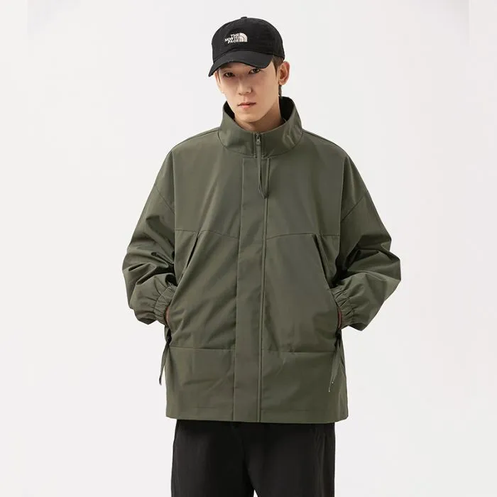 Stain-Resistant Zip-Up Rain Coat for Men