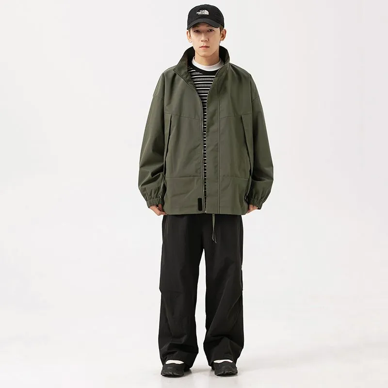 Stain-Resistant Zip-Up Rain Coat for Men