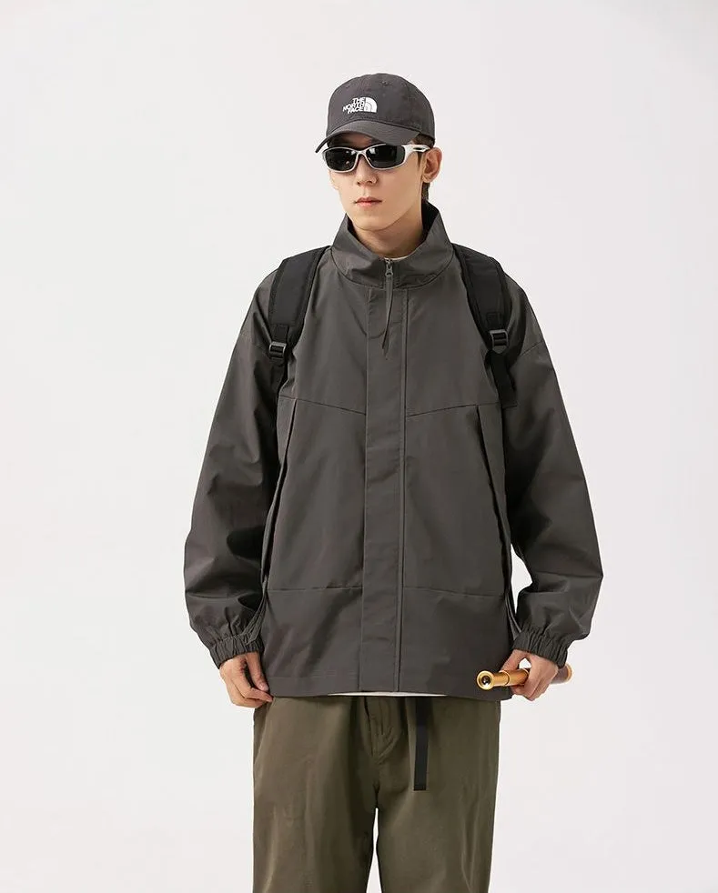 Stain-Resistant Zip-Up Rain Coat for Men