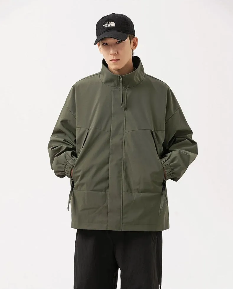 Stain-Resistant Zip-Up Rain Coat for Men