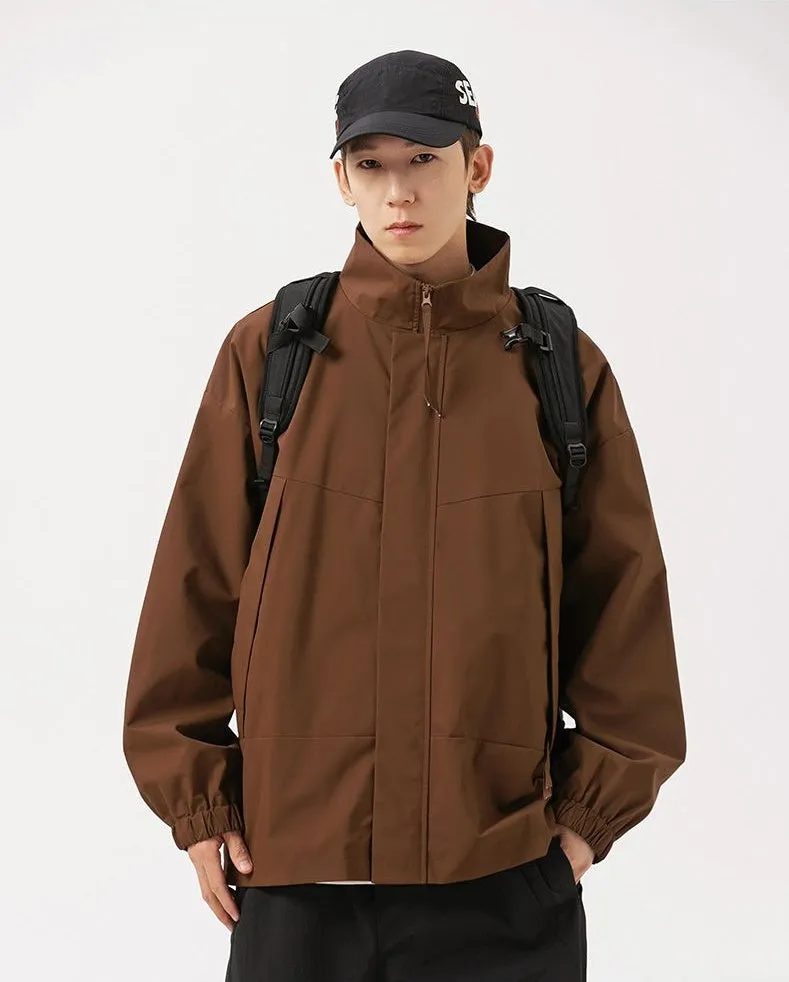 Stain-Resistant Zip-Up Rain Coat for Men