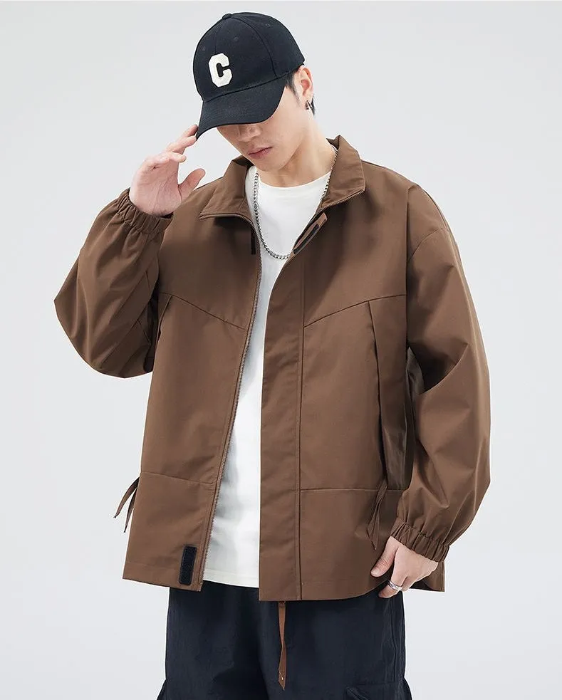Stain-Resistant Zip-Up Rain Coat for Men
